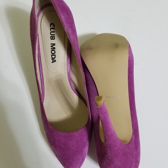 Club Moda Pink suede Heels - Picture 4 of 5